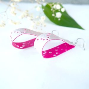 Ces boucles d'oreilles ajourées sont faîtes en Fimo leather effect qui est une pâte polymère impressionnante de part son aspect visuel du cuir et sa flexibilité. Pour les réaliser ainsi que 2 autres bijoux et connaître tous les secrets de la Fimo leather effect Com'une Alchimie vous a concocté un superbe cours intitulé Fimo cuir