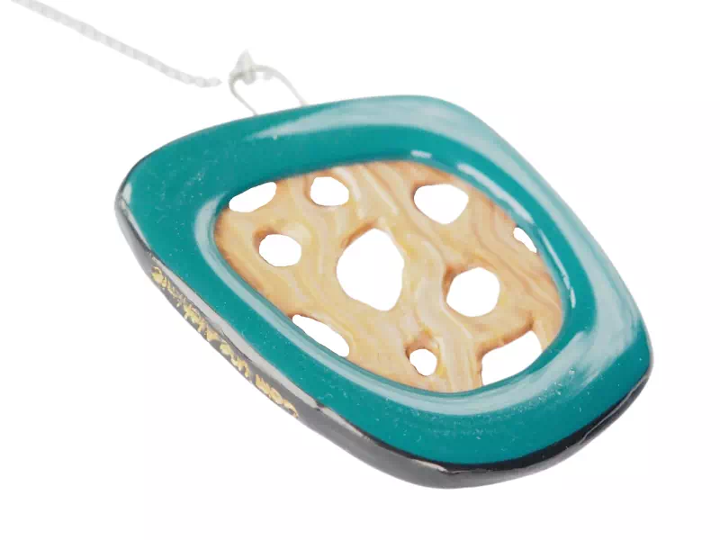 pate fimo pendentif ajouré réversible