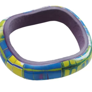 Bracelet jonc ondulé argile polymere