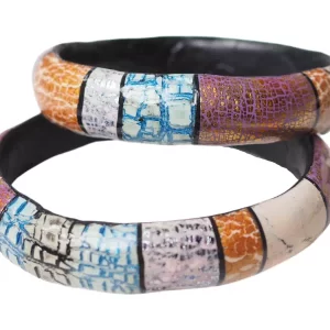 Bracelet jonc craquelés argile polymere