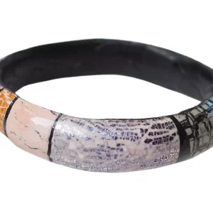 Craquelés argile polymere bracelet jonc