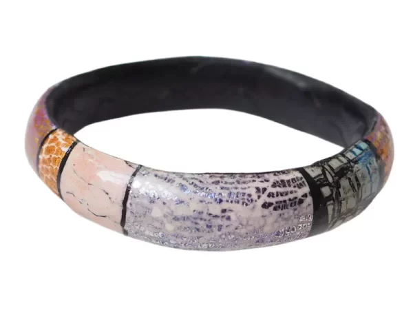 Craquelés argile polymere bracelet jonc