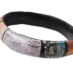 Argile polymere craquelés bracelet jonc