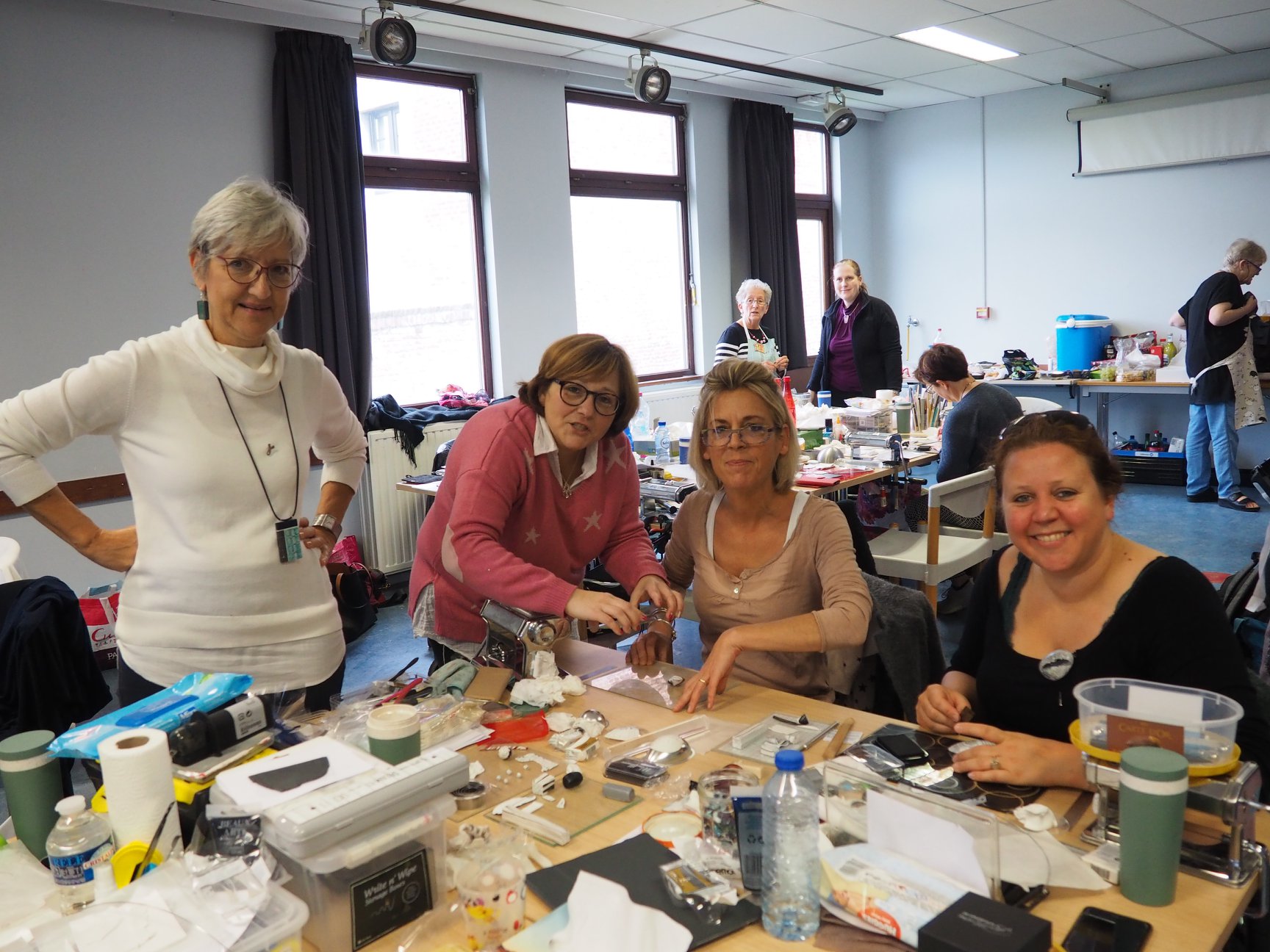 Participantes au workshop de pâte polymère Martina Burianova 2019 à Liège 